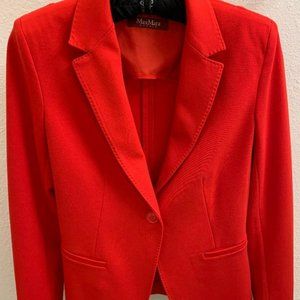Max Mara Gorgeous Red Blazer, Size 4